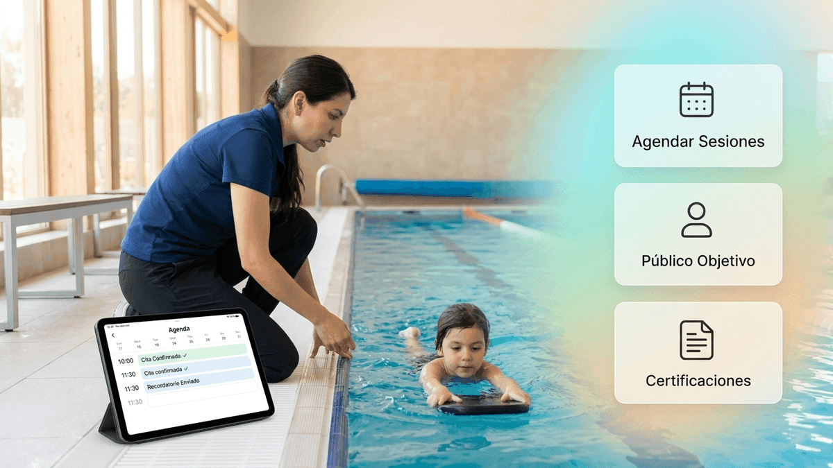Clases particulares de natación para niños: gestiona tú mismo la agenda