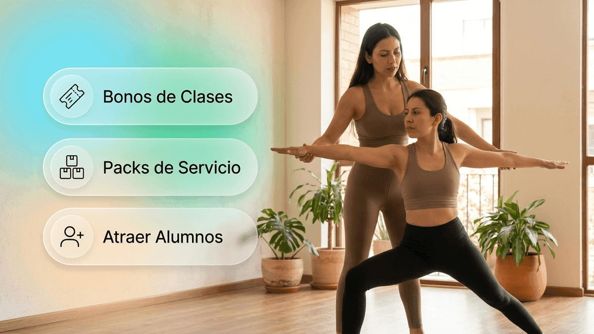 Crea bonos y packs de servicio para tu estudio de yoga
