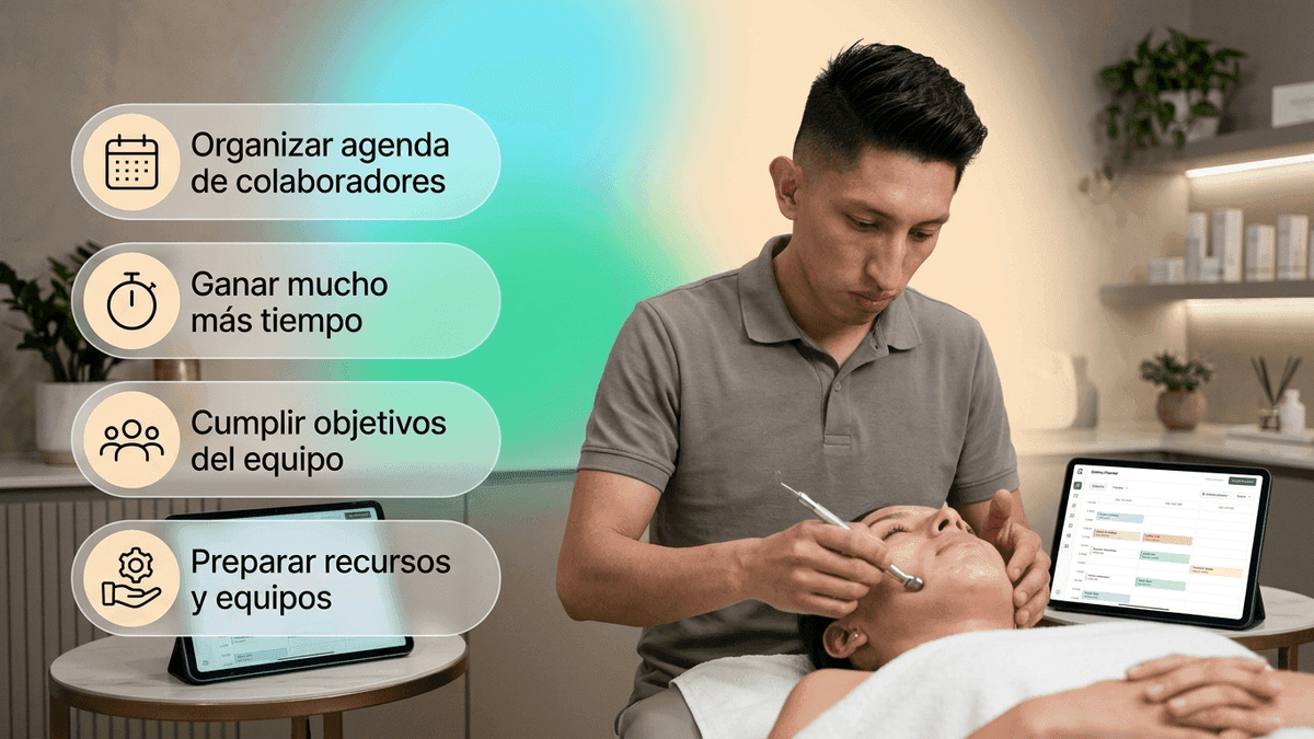 Planificador mensual online para centros de estética